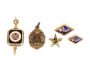 Collection Of Assorted Vintage Gold Filled Scatter Pins And Pendants