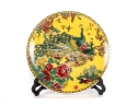 Decorative Chinese Decorative Porcelain Plate With Peacock Motif