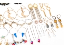 Extensive Collection Of Hoop, Stud, And Drop Pendant Style Costume Jewelry Earrings