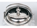 Two Antique Cut Glass And Silverplate Biscuit Jars