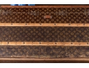 Antique Louis Vuitton Canvas Covered Brass Mounted Steamer Trunk
