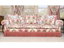 Custom Upholstered Sofa With Bullion Fringe