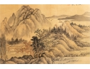 Pair Of Chinese Shan Shui Landscape Paintings On Silk