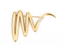 Tiffany & Co. 18k Yellow Gold Paloma Picasso Iconic Jumbo Graffiti Squiggle Brooch, With Box