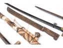Lot: Shovel, Blowgun, Machete, Sword And Bayonet 