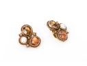 Stephen Dweck Fabulous Citrine, Quartz And Cultured Freshwater Pearl Costume Jewelry Earrings
