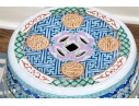Two Chinese Famille Rose Enameled Porcelain Garden Stools