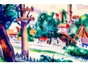 Signed A. Moolaritvich Watercolor On Paper, 1934