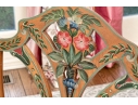 Lavish Pair Of Edwardian Style Painted Satinwood Shield-Back Arm Chairs