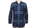 Burberry Blue Plaid Button-Up Shirt, Size 15 1/2-39 / 32-33