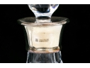 Pair Of English Sterling Silver Collared Cut Crystal Decanters Or Perfumes