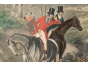 19th Century English Equestrian Color Engraving, Moore's Tally Ho: To The Sports, The Noble Tips