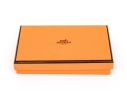 Hermes Taupe Leather Calvi Card Holder, With Box