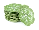 Set Of Twelve Portuguese Naturalistic Cabbage Plates
