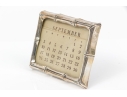 Tiffany & Co. Sterling Silver Bamboo Perpetual Desk Calendar