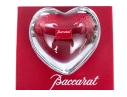 Baccarat Crystal Heart Paperweight Boxed