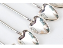 Set Of Eight Silver Plated Iced Tea Spoons, Marked PMITALY