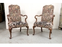 Pair Of Ex Historical Society Georgian Style Armchairs 