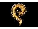 Tiffany & Co. 18k Yellow Gold Schlumberger Magnificent Stylized Furling Feather Brooch