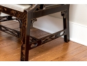 Custom Upholstered Chinoiserie Wing Chairs