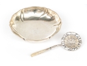 Sterling Silver Floral Form Bowl And Serving Spoon, 4.605 Gross Ozt.