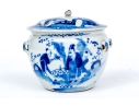 Chinese Blue And White Porcelain Lidded Jar