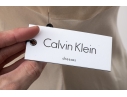Fantastic Calvin Klein Beige Evening Gown With Lace Shoulder Cover, Size 12