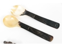 Decorative Horn And Shell Serving Utensils