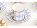 Set Of Twelve Thomas Goode Fine Bone China Demitasse Cups And Saucers
