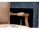 French Louis XV Style Upholstered Fauteuil With Cane Back