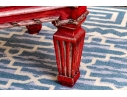 Antique Neoclassical Style Vibrant Red Bachelor's Chest