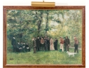 Rossiter Snyder Oil On Canvas Painting, Gathering In A Forest