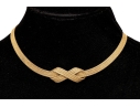 Tiffany & Co. Vintage 14k Yellow Gold Wonderful Vintage Mesh Knot Necklace, By Grosse Germany