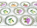 Set Of Fourteen Portuguese Hand-Painted Conimbricer Winterthur Interpretation Ceramic Plates