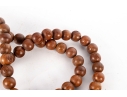 Long Strand Of Chinese Carved Wooden Prayer Beads