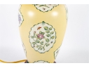 Decorative Porcelain Table Lamp With Floral Motif