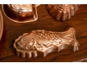 Impressive Collection Of  Four Copper Molds And  Four Plates