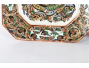 Pair Of Chinese Famille Rose “Hundred Butterflies” Octagonal Plates
