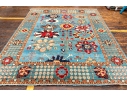 PREMIUM HAND KNOTTED SILKY WOOL PAKISTAN CARPET, 9'-7