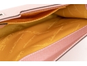 Ferragamo Pink Saffiano Leather Baguette Clutch, See Condition Note