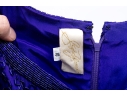 Fantastic Retro Purple Beaded Silk Evening Gown, Size 10