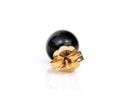 14k Yellow Gold Simple 6mm Black Onyx Ball Earrings With 14k And 10k Clutch Backs