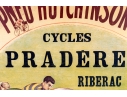 Large 1910 Pneu Hutchinson Cycles Pradere Riberac Poster