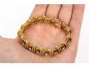 18k Yellow Gold Stunning Vintage Diamond Set Rope Motif Bracelet, App. 2.38 TCW
