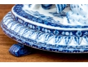 Decorative Blue And White Porcelain Compote Centerpiece