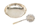 Sterling Silver Floral Form Bowl And Serving Spoon, 4.605 Gross Ozt.