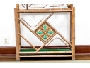 Antique 19th C. Bamboo And Hand-painted Tile Hall Tree