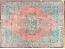 HAND KNOTTED WOOL PERSIAN OVER DYE CARPET, 9-7