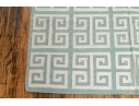 Hand Woven Wool Geometric Greek Key Carpet, 7'-11