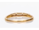 14k Yellow Gold Three Stone Baguette Diamond Band Ring, App. 0.20 TCW, Size 7.25, As-is